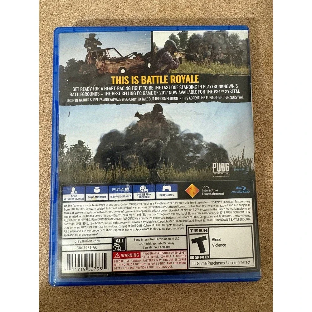PlayerUnknowns Battlegrounds For Playstation 4